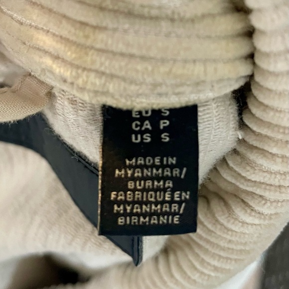 ONLY Beige Corduroy Button-Front Jacket - Picture 4 of 5